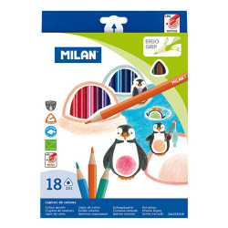 Milan farebné pastelky trojhranné 18 ks