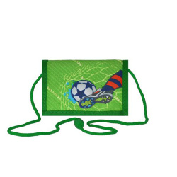 Detská peňaženka so šnúrkou - Football Green