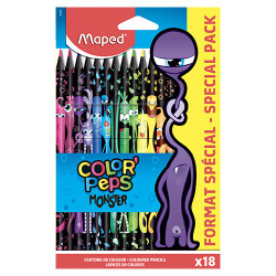 Farebné ceruzky Maped Color Peps motív príšerky 18 ks