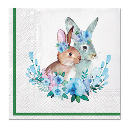 Obrúsky PAW L 33x33cm Bunnies with Wreaths