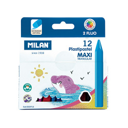 Milan farebné pastelky Maxi trojuholníkové plastické 12 ks