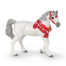 Arabský kôň biely s červenou ohlávkou