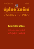 Aktualizace IV/3 2022 Zákon o zadávání veřejných zakázek, katastrální zákon