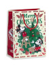 Taška na darčeky M - Mickey a Minnie pri stromčeku
