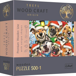 Wood Craft Origin puzzle Vianočné psy