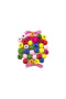 Drevené farebné korálky MAXI s gumičkami 54ks v malej plastovej krabičke