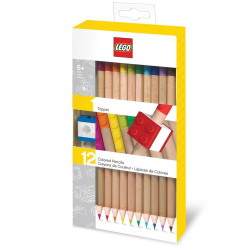 LEGO Pastelky, mix farieb - 12 kusov s LEGO klipom