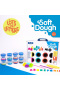 Plastelína MILAN Soft Dough sada 8 farieb + nástroje "Lots of letters"