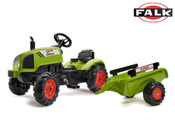 FALK Šliapací traktor 2041C Claas Arion s vlečkou a otváracou kapotou