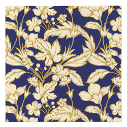 Obrúsky PAW AIRLAID 40 x 40 cm - Beautiful Floral Pattern dark Blue