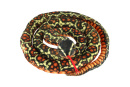 Had plyšový čierno-oranžovo-žltý 200 cm