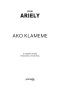 Ako klameme (1. akosť) (Dan Ariely)