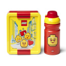 LEGO ICONIC Girl svačinový set (flaška a box) - žltá/červená