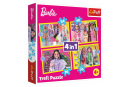 Puzzle 4v1 Šťastný svet Barbie