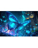 Dřevěné puzzle Fluorescent Butterfly A3 svítící ve tmě