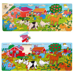 Doskové puzzle farma - 21 ks