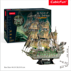 Puzzle 3D Flying dutchman s LED svetlom - 360 dielikov