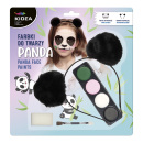 Farby na tvár PANDA - 4 farby + štetec a čelenku (sada)