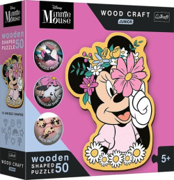 Wood Craft Junior puzzle Vo svete Minnie Mouse 50 dielikov