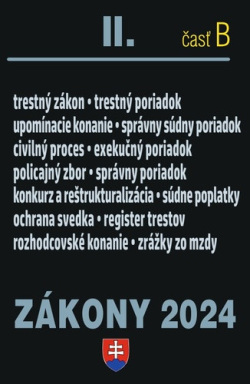 Zákony 2024 II B Trestné právo a súdne spory