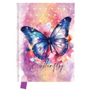 Pamätník Junior S7 14 x18 cm, 80 listový čistý - Butterfly