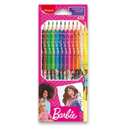 Bezdrevné farbičky Maped Barbie 12 kusov
