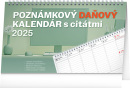 Notique Stolový kalendár 2025 Poznámkový daňový s citátmi 25 x 14,5 cm