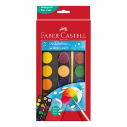 Vodové farby Faber-Castell 30 mm 21 kusov