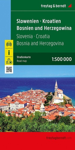 Automapa Slovinsko, Chorvatsko, Bosna a Hercegovina