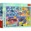 Trefl Puzzle Lilo & Stitch 4 x 250 dielikov Úžasný Stitch